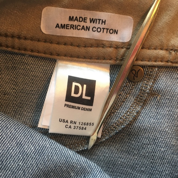 DL1961 Emma Gold Platinum Denim Leggings Skinny 26 - Picture 8 of 8